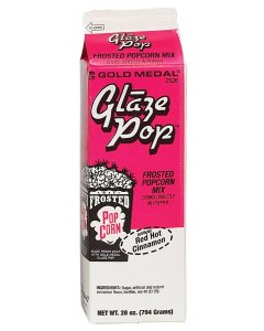 Gold Medal 2526 Glaze Pop Frosted Popcorn Mix 28 oz. - Red Hot Cinnamon