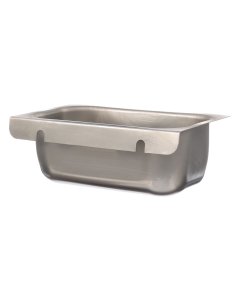 AllPoints 26-5388 Stainless Steel Grease Cup / Tray with Keyhole Stud Mount 6-3/4"L x 4"W x 2-1/2"D