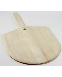 American Metalcraft 2616 Deluxe Wood Pizza Peel with Short Handle 26"OAL - 16"W x 16"L Blade