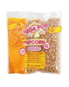 Gold Medal 2839 Mega Pop Corn/Oil/Salt Kits for 12 to 14 oz. Kettles - 24/Case