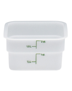 Cambro 12SFSP148 12 qt CamSquare® Food Container - Polyethylene, Natural White - 6ea/Case