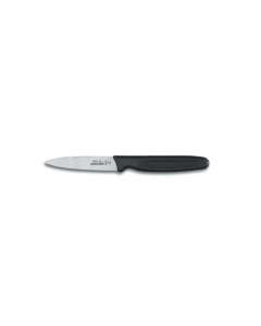Dexter Russell 30500 3 1/2" Paring Knife w/ Black Plastic Handle, Carbon Steel - 12ea/Case