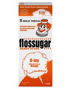 Gold Medal 3205 Flossugar Cotton Candy Floss Sugar 1/2 gal. - O-Jay (Orange)