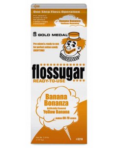 Gold Medal 3218 Flossugar Cotton Candy Floss Sugar 1/2 gal. - Banana Bonanza (Banana)