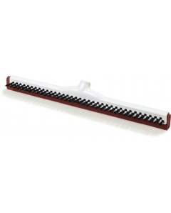 Carlisle 36781800 Flo-Pac Floor Dual Squeegee / Brush  Head with Red Neoprene Foam Blade, Bristles and Plastic Frame 18"