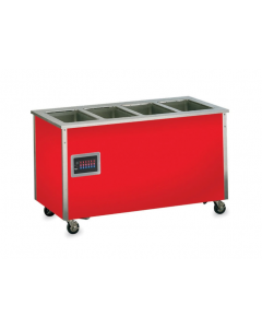 Vollrath 37050 5 Well Hot Food Station - Enclosed Base, Thermostat, Manifold Drain, 34x74x28