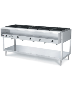 Vollrath 38005 Servewell 5-Well Electric Steam Table with Cutting Board - 120v