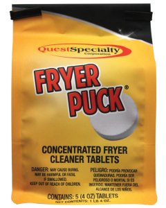 Jayhawk 40130-4 Fryer Puck Boil-Out Deep Fryer Cleaner Tablets 4 oz - 5/bx