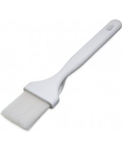 Carlisle 4040102 Sparta Meteor Pastry/Basting Brush with White Nylon and White Plastic Handle 2"