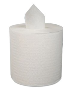 Papernet 410079 Heavenly Soft Special White 2-Ply Micro Embossed Center-Pull Paper Towel Roll - 600 Sheets/Roll x 6 Rolls/Case
