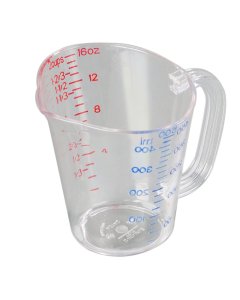 Carlisle 4314207 Polycarbonate Nestable Liquid Measuring Cup with Pour Spout - 2 cups (1 pint) - Clear