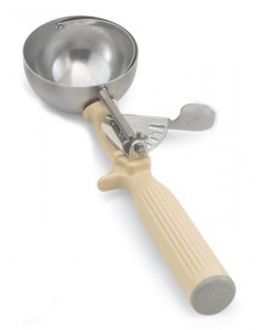 Vollrath 47141 Jacob's Pride Thumb Press Disher with One-Piece Ivory Handle 3-1/4 oz. - Size 10