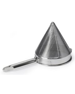 Vollrath 47166 Stainless Steel Fine Mesh China Cap Strainer with 8" dia. X 8" Deep Bowl and 10" Welded Loop Handle - 6/Case