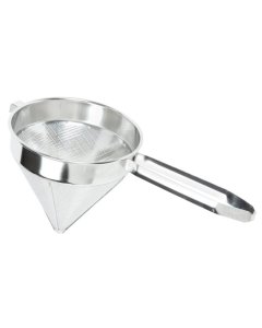 Vollrath 47167 Stainless Steel Fine Mesh China Cap Strainer with 9-3/4" dia. X 10" Deep Bowl and 10-1/4" Loop Handle - 6/Case