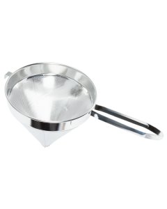 Vollrath 47168 Stainless Steel Fine Mesh China Cap Strainer with 12" dia. X 12" Deep Bowl and 10" Loop Handle - 6/Case
