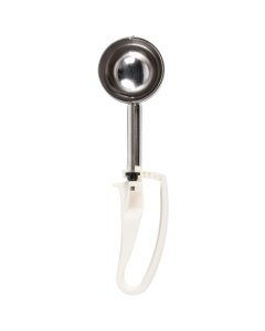Vollrath 47372 Jacob's Pride Extended Length Disher with Ivory Squeeze Handle 3.2 oz. - Size 10 - 12/Case