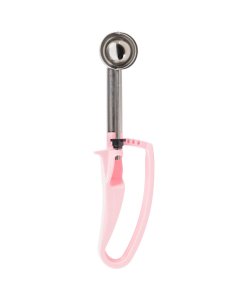 Vollrath 47379 Jacob's Pride Extended Length Disher with Pink Squeeze Handle 0.54 oz. - Size 60 - 12/Case