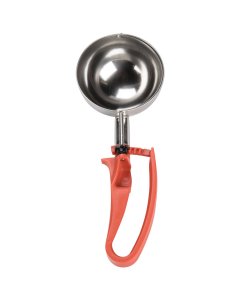 Vollrath 47388 Jacob's Pride Standard Length Disher with Orange Squeeze Handle 8 oz. - Size 4