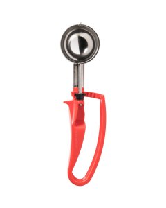 Vollrath 47397 Jacob's Pride Standard Length Disher with Red Squeeze Handle 1.52 oz. - Size 24 - 12/Case