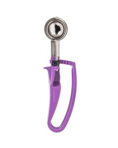 Vollrath 47400 Jacob's Pride Standard Length Disher with Purple Squeeze Handle 0.72 oz. - Size 40