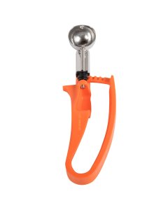 Vollrath 47404 Jacob's Pride Standard Length Disher with Orange Squeeze Handle 0.33 oz. - Size 100