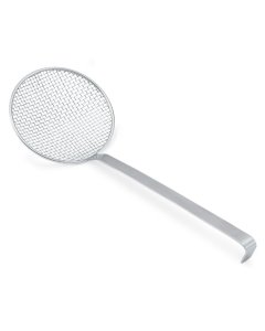 Vollrath 47717 Heavy-Duty One-Piece Stainless Steel Wire Mesh Round Skimmer 6-1/2" dia. Blade with 14" Long Hooked Handle