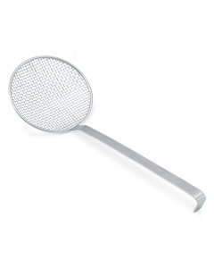 Vollrath 47718 Heavy-Duty One-Piece Stainless Steel Wire Mesh Round Skimmer 8" dia. Blade with 14" Long Hooked Handle
