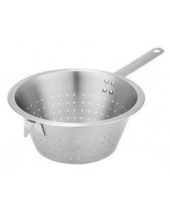 Vollrath 47960 Stainless Steel Spaghetti Strainer / Cooker with 8-1/2" Perforated Bowl, Hook and Straight Handle 3 qt., 11 oz. - 6/Case