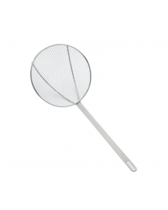 Browne 571928 Nickel-Plated Square Mesh Round Skimmer with 12" Dia. Blade and 14"L Loop Handle