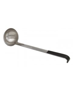 Vollrath 58044 2-Piece Stainless Steel Ladle with Black Kool-Touch Hooked Handle 4 oz.