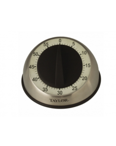 Taylor 5830 Stainless Steel 60 Minute Mechanical Timer with 9 Second Ring - 6/Case