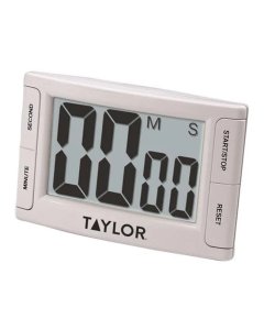 Taylor 5896 White 100 Minute Jumbo Readout Digital Timer - 6/Case