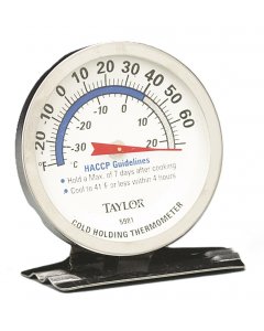 Taylor Precision 5981N Professional Standing Refrigerator / Freezer Thermometer with 2" Dial - (-30 to 70 Deg. F)