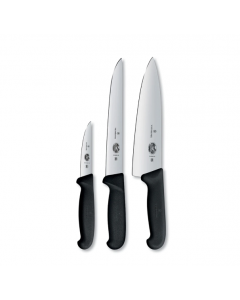 Victorinox - Swiss Army 5.1053.3-X3 3 Piece Chef's Knife Set w/ Black Handles
