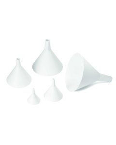 TableCraft 5 Plastic 5-Piece Funnel Set - Includes: 2", 3", 4", 5" and 6'' dia. - White - 12 Sets/Case