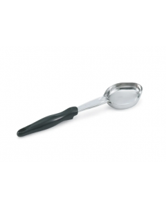 Vollrath 6412320 3 oz Oval Solid Spoodle - Black Nylon Handle, Heavy-Duty, Stainless Steel - 12ea/Case