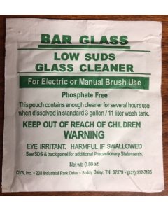 Jayhawk 6798 Low Suds Bar Glass Cleaner - (100) 1/2 oz Packets/Case