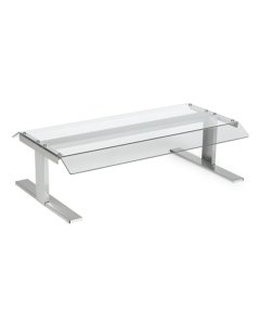 Nemco 8045W-CGD Polycarbonate Pass-Thru Flat-Top Canopy Sneeze Guard 36"W x 17-1/2"D x 8-3/4"H - Clear - fits 8045W Series Roller Grill