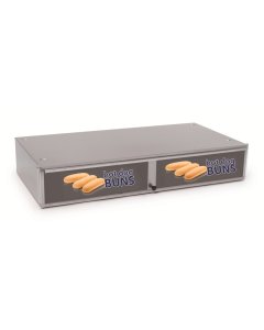 Nemco 8045W-SBB Stainless Steel Hot Dog Bun Box 35-1/2"W x 19"D x 6-1/4"H - Holds 60 Buns