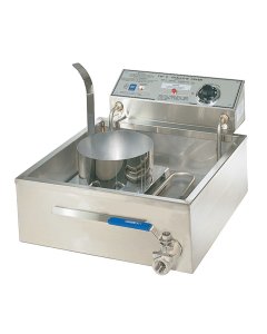 Gold Medal 8051D FW-9 Electric Shallow Funnel Cake Fryer with Drain - (1) 20 lbs. Vat with (4-6) Cake Capacity - 120v