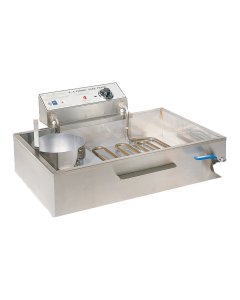 Gold Medal 8075 K-6 Electric Shallow Funnel Cake Fryer - (1) 35 lbs. Vat with (4) 8" or (5) 6" Cake Capacity - 230v