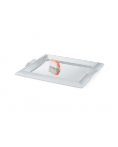Vollrath 82090 11.75" Square Serving Tray - Handles, Stainless - 3ea/Case