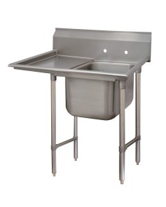 Advance Tabco 9-21-20-24L Regaline Stainless Steel 1-Compartment Sink 50" with 20"F/B x 20"W x 12" Deep Bowls - Left Drainboard