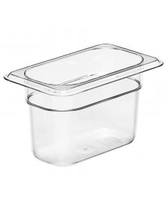 Cambro 94CW135 Camwear Polycarbonate Food Pan - 1/9 Size, 4" Deep - Clear