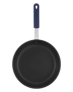 Winco AFP-10XC-H Gladiator Non-Stick Aluminum Fry Pan with Blue Silicon Riveted Handle 10"