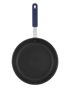 Winco AFP-12XC-H Gladiator Non-Stick Aluminum Fry Pan with Blue Silicon Riveted Handle 12"