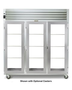 Traulsen AHT332NPUT-FHG Spec-Line 3-Section 3 Glass Door front / 3 Glass Door Rear Reach-In Pass-Thru Refrigerator 76" - 76.25 cu. ft. - 115v
