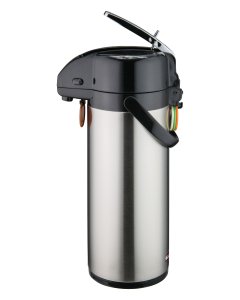 Winco APSK-730 Stainless Steel Lined Airpot with Lever Top 3-Liter