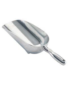 Winco AS-12 Aluminum Scoop with Stabilizing Feet 12 oz. - 60/Case