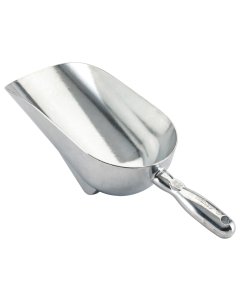 Winco AS-58 Aluminum Scoop with Stabilizing Feet 58 oz. - 36/Case